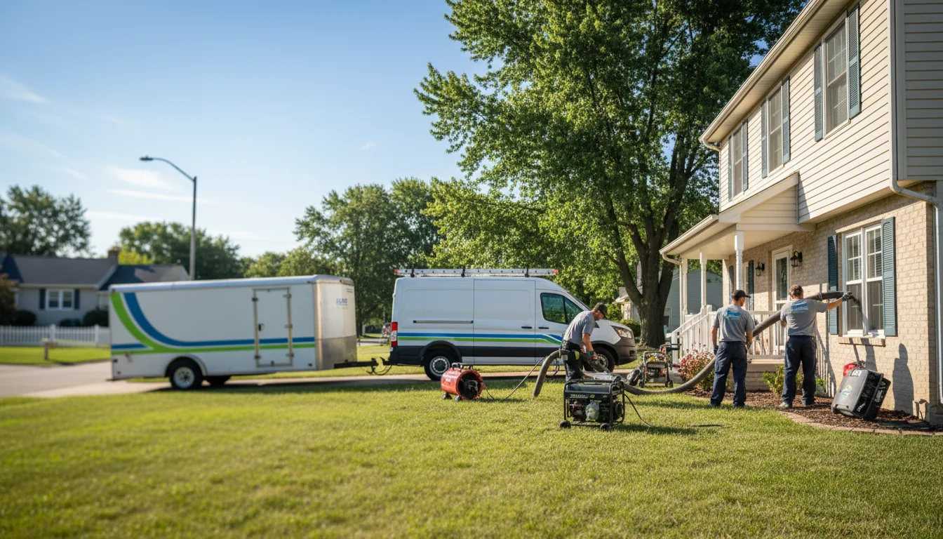 Flooded Basement Restoration And Cleanup With Repair in Carlinville, IL near me
